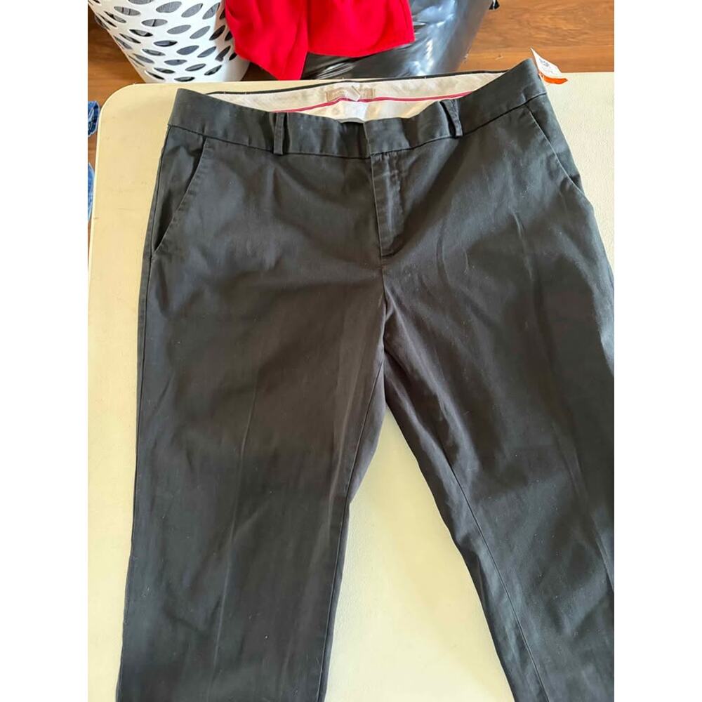 Banana Republic Hampton Pant 12 Petite Black Slim Work Pants - Picture 3 of 4
